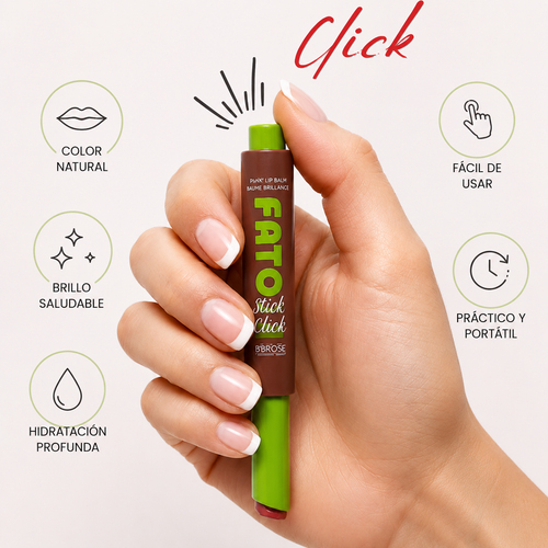 BALSAMO LABIAL STICK CLICK BB ROSE